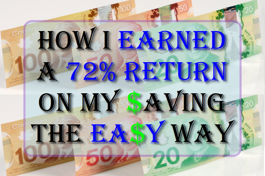 How I earned a 72% return on my saving the easy way