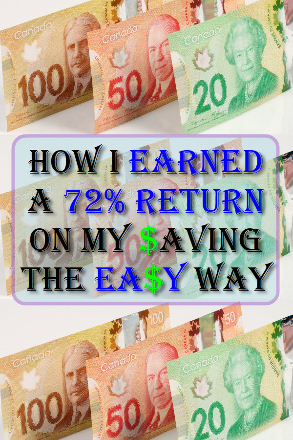 Have you ever wondered how much you can earn when you saved? See how I earned a 72% return on my saving the easy way by using three simple saving vehicles.