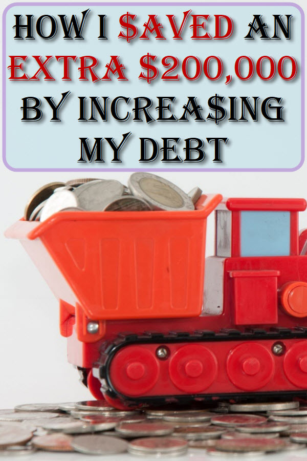 Does your debt help you save more money or does it cost you a fortune? Bad debts cost you money and good debts can help you save money and make you richer. I saved an extra $200,000 by increasing my good debt. Check out this post to see how you can do it too and save a bundle.