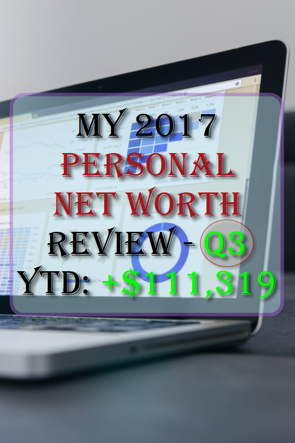 My 2017 Personal Net Worth Review - Q3
